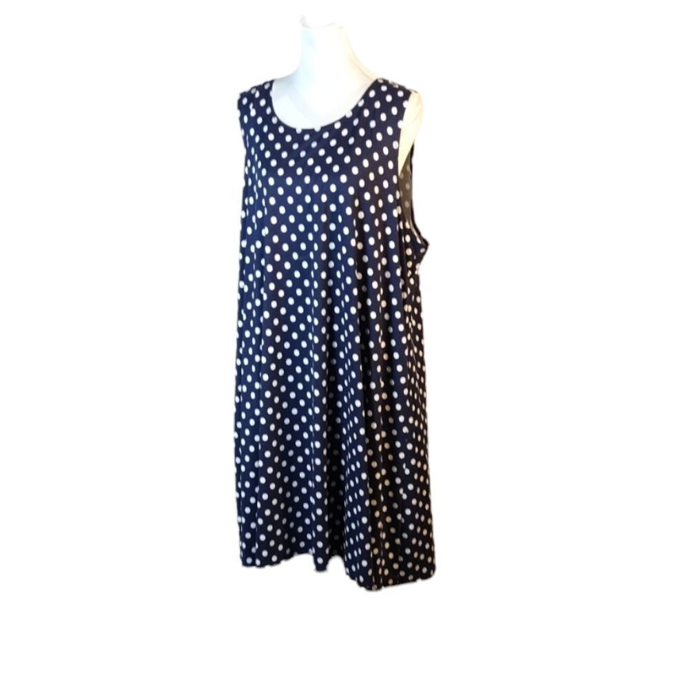 Polka Dot Sleeveless Midi Dress